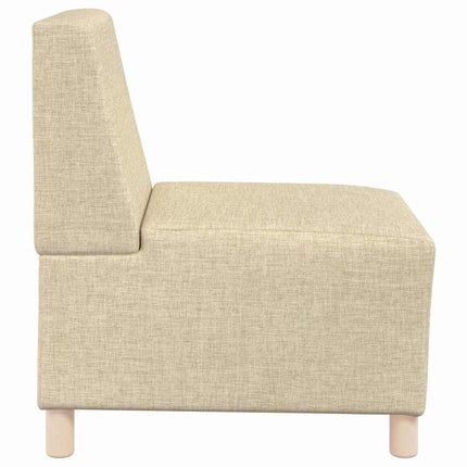 Unité de Sofa Modulaire Sans Accoudoirs 2 pcs Crème
