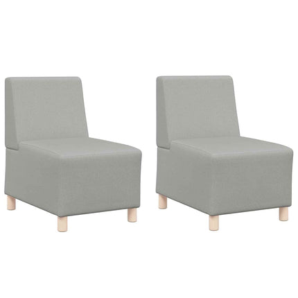 Unité de Sofa Modulaire Sans Accoudoirs 2 pcs Gris nuage