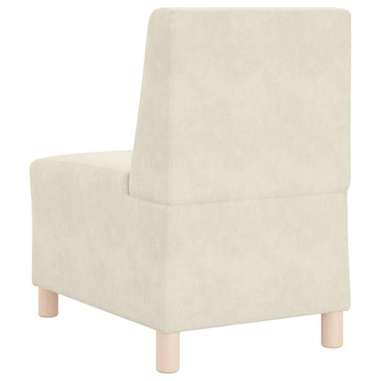 Unité de Sofa Modulaire Sans Accoudoirs 2 pcs Crème