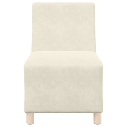 Unité de Sofa Modulaire Sans Accoudoirs 2 pcs Crème