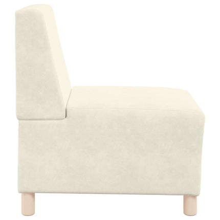 Unité de Sofa Modulaire Sans Accoudoirs 2 pcs Crème