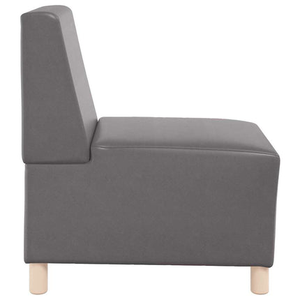 Unité de Sofa Modulaire Sans Accoudoirs 2 pcs Gris