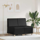 Unité de Sofa Modulaire Sans Accoudoirs 2 pcs Noir