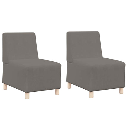 Unité de Sofa Modulaire Sans Accoudoirs 2 pcs Gris clair