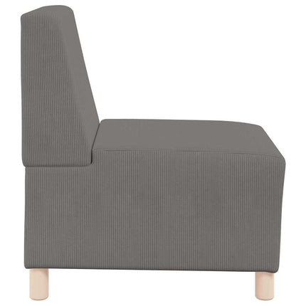 Unité de Sofa Modulaire Sans Accoudoirs 2 pcs Gris clair