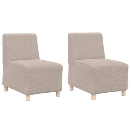 Unité de Sofa Modulaire Sans Accoudoirs 2 pcs Gris clair