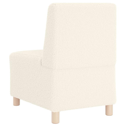 Unité de Sofa Modulaire Sans Accoudoirs 2 pcs Crème