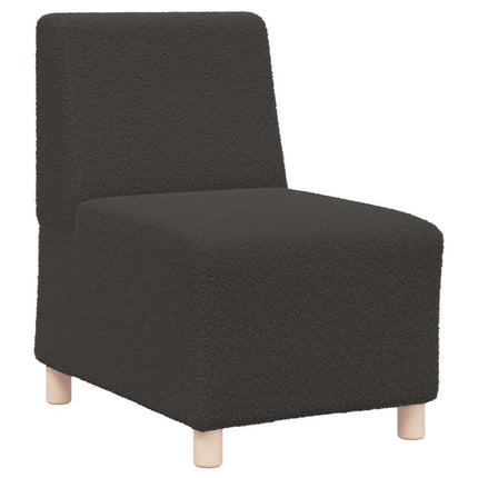 Unité de Sofa Modulaire Sans Accoudoirs 2 pcs Gris foncé