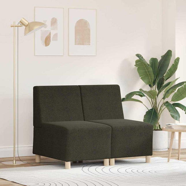 Unité de Sofa Modulaire Sans Accoudoirs 2 pcs Vert