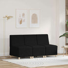Unité de Sofa Modulaire Sans Accoudoirs 3 pcs Noir