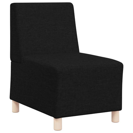 Unité de Sofa Modulaire Sans Accoudoirs 3 pcs Noir