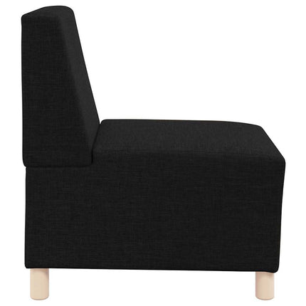 Unité de Sofa Modulaire Sans Accoudoirs 3 pcs Noir