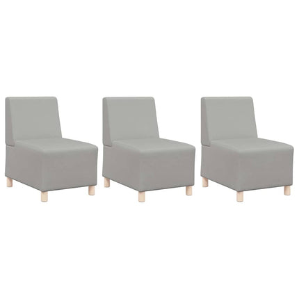 Unité de Sofa Modulaire Sans Accoudoirs 3 pcs Gris nuage