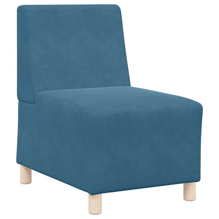 Unité de Sofa Modulaire Sans Accoudoirs 3 pcs Bleu