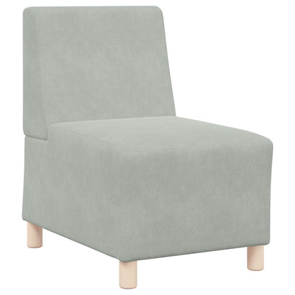 Unité de Sofa Modulaire Sans Accoudoirs 3 pcs Gris clair