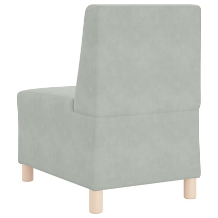 Unité de Sofa Modulaire Sans Accoudoirs 3 pcs Gris clair