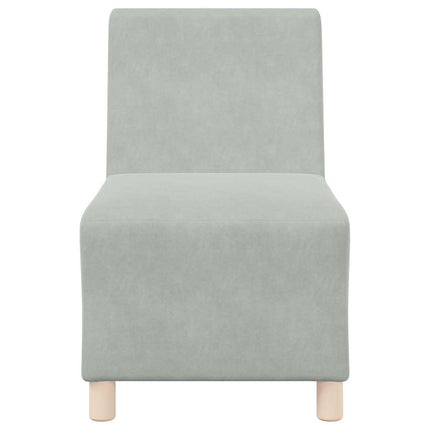 Unité de Sofa Modulaire Sans Accoudoirs 3 pcs Gris clair