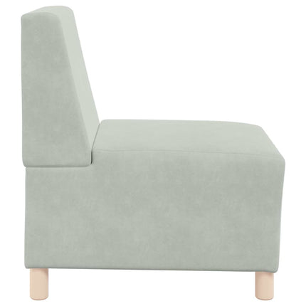 Unité de Sofa Modulaire Sans Accoudoirs 3 pcs Gris clair