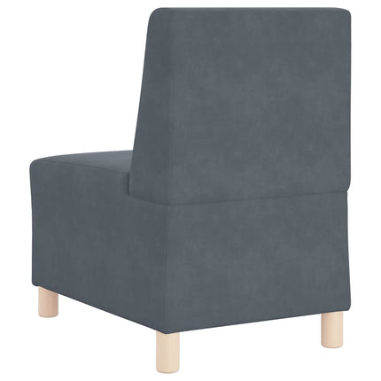 Unité de Sofa Modulaire Sans Accoudoirs 3 pcs Gris foncé