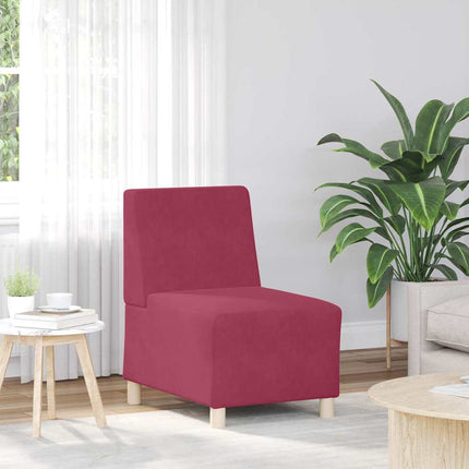 Unité de Sofa Modulaire Sans Accoudoirs 3 pcs Bordeaux