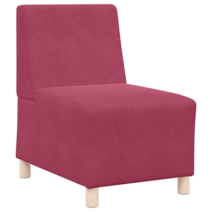 Unité de Sofa Modulaire Sans Accoudoirs 3 pcs Bordeaux