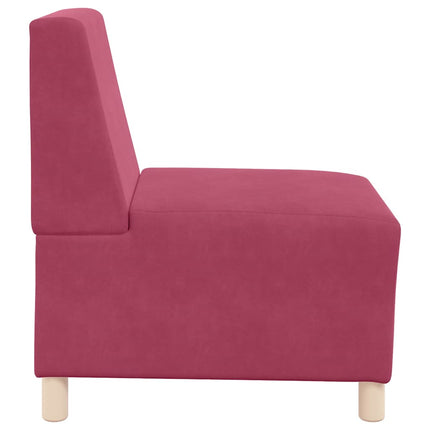 Unité de Sofa Modulaire Sans Accoudoirs 3 pcs Bordeaux