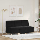Unité de Sofa Modulaire Sans Accoudoirs 3 pcs Noir