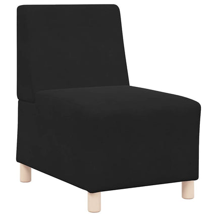 Unité de Sofa Modulaire Sans Accoudoirs 3 pcs Noir