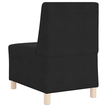 Unité de Sofa Modulaire Sans Accoudoirs 3 pcs Noir