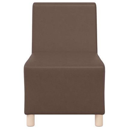 Unité de Sofa Modulaire Sans Accoudoirs 3 pcs Marron