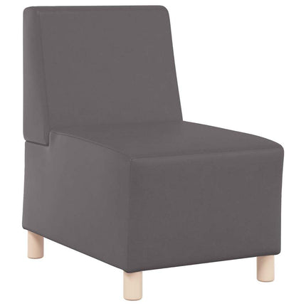 Unité de Sofa Modulaire Sans Accoudoirs 3 pcs Gris