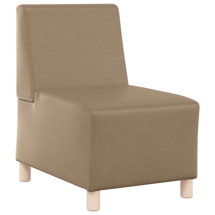 Unité de Sofa Modulaire Sans Accoudoirs 3 pcs Cappuccino