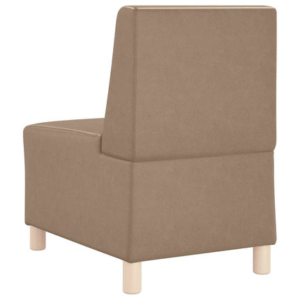 Unité de Sofa Modulaire Sans Accoudoirs 3 pcs Cappuccino