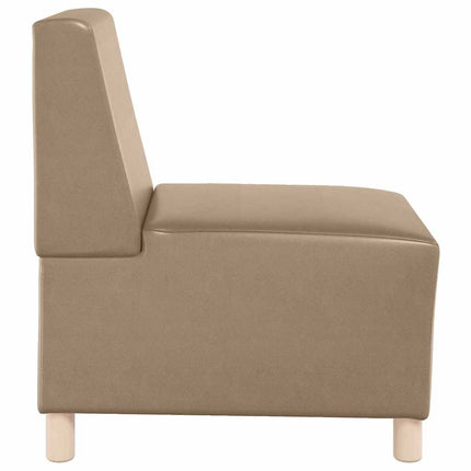 Unité de Sofa Modulaire Sans Accoudoirs 3 pcs Cappuccino