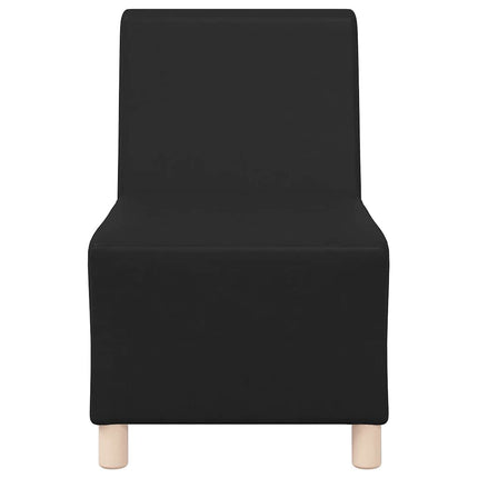 Unité de Sofa Modulaire Sans Accoudoirs 3 pcs Noir