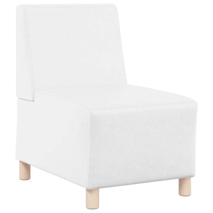 Unité de Sofa Modulaire Sans Accoudoirs 3 pcs Blanc