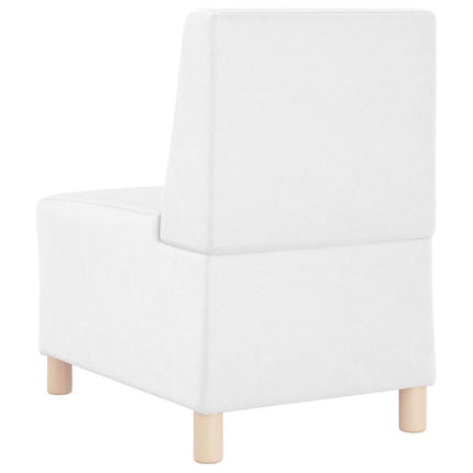 Unité de Sofa Modulaire Sans Accoudoirs 3 pcs Blanc