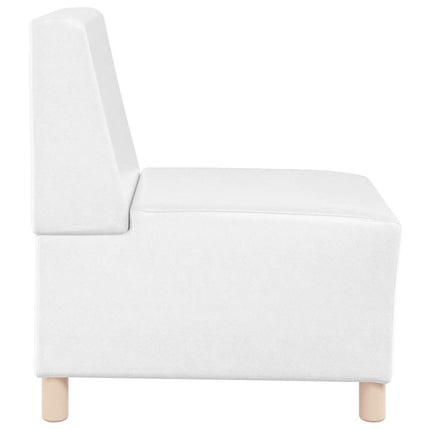 Unité de Sofa Modulaire Sans Accoudoirs 3 pcs Blanc