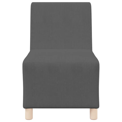 Unité de Sofa Modulaire Sans Accoudoirs 3 pcs Gris foncé