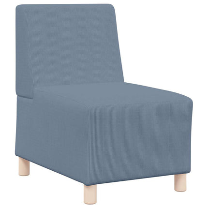 Unité de Sofa Modulaire Sans Accoudoirs 3 pcs Bleu