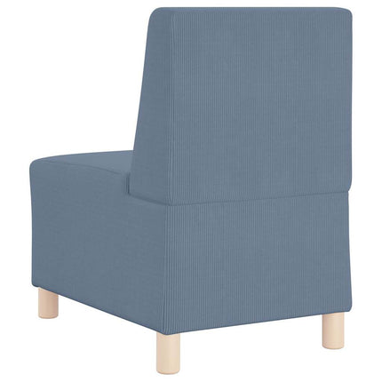 Unité de Sofa Modulaire Sans Accoudoirs 3 pcs Bleu