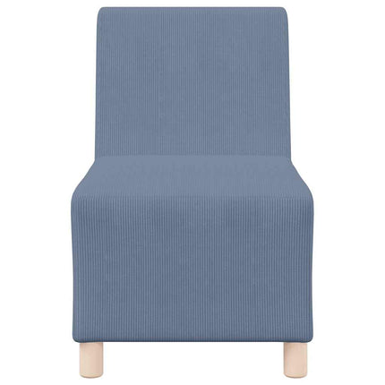 Unité de Sofa Modulaire Sans Accoudoirs 3 pcs Bleu