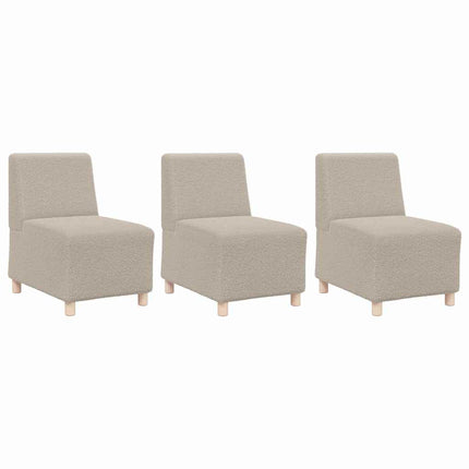 Unité de Sofa Modulaire Sans Accoudoirs 3 pcs Gris clair