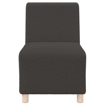 Unité de Sofa Modulaire Sans Accoudoirs 3 pcs Gris foncé