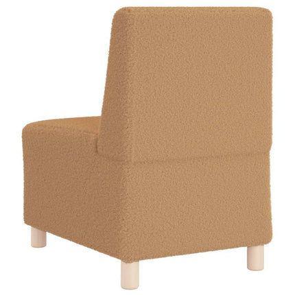 Unité de Sofa Modulaire Sans Accoudoirs 3 pcs Beige