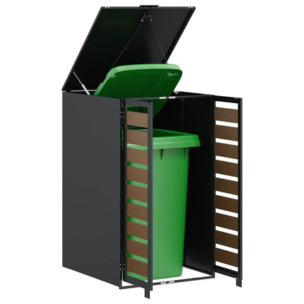 Stockage de Poubelle à Roulettes avec Couvercle à Gaz Relevable pour Poubelle de 240L