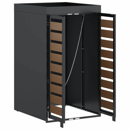 Stockage de Poubelle à Roulettes avec Toit de Jardinière pour Poubelle de 240L