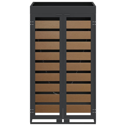 Stockage de Poubelle à Roulettes avec Toit de Jardinière pour Poubelle de 240L