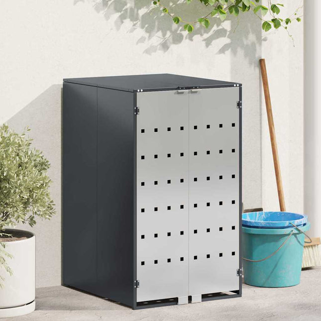 Stockage de Poubelle à Roulettes avec Couvercle à Gaz Relevable pour Poubelle de 240L