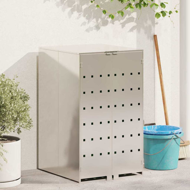 Stockage de Poubelle à Roulettes avec Couvercle à Gaz Relevable pour Poubelle de 240L